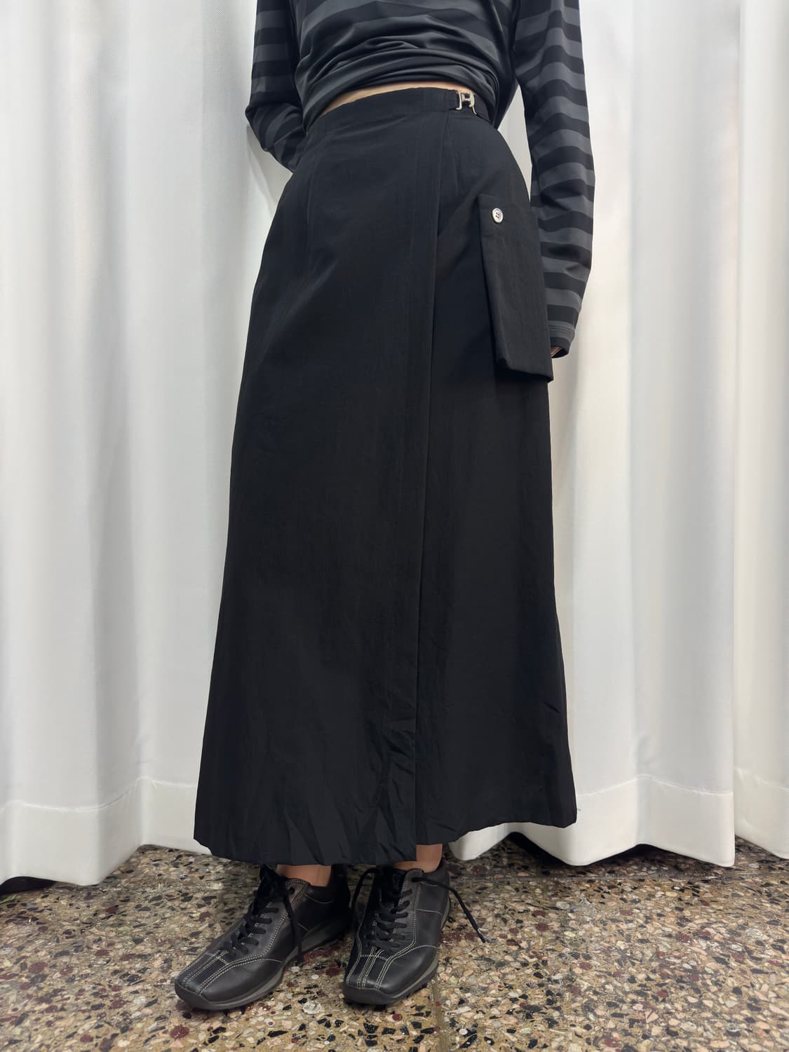 pocket wrap long skirt 상품이미지1