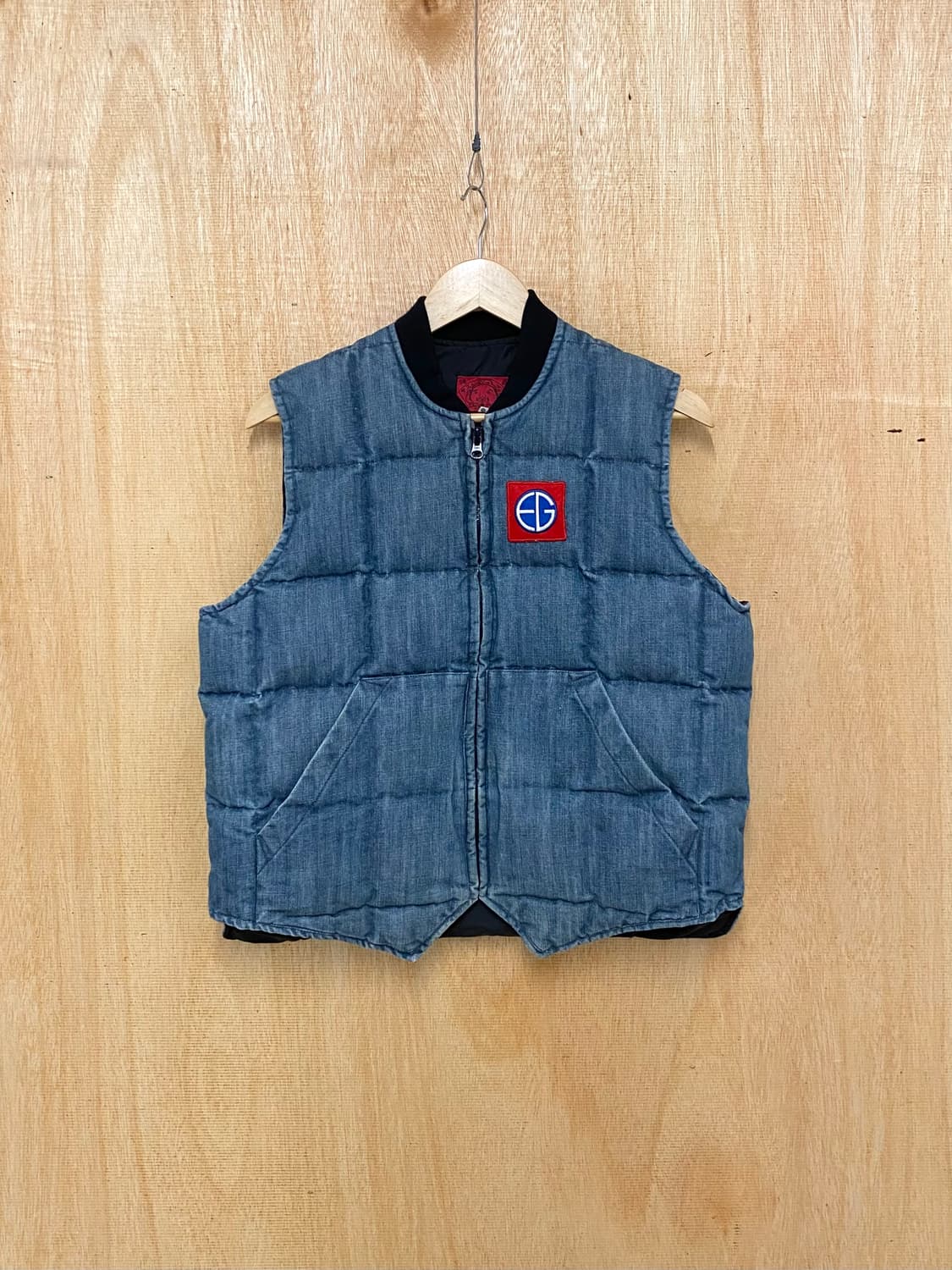 EVISU JAPAN denim padding vest 에비수 재팬 패딩 상품이미지1