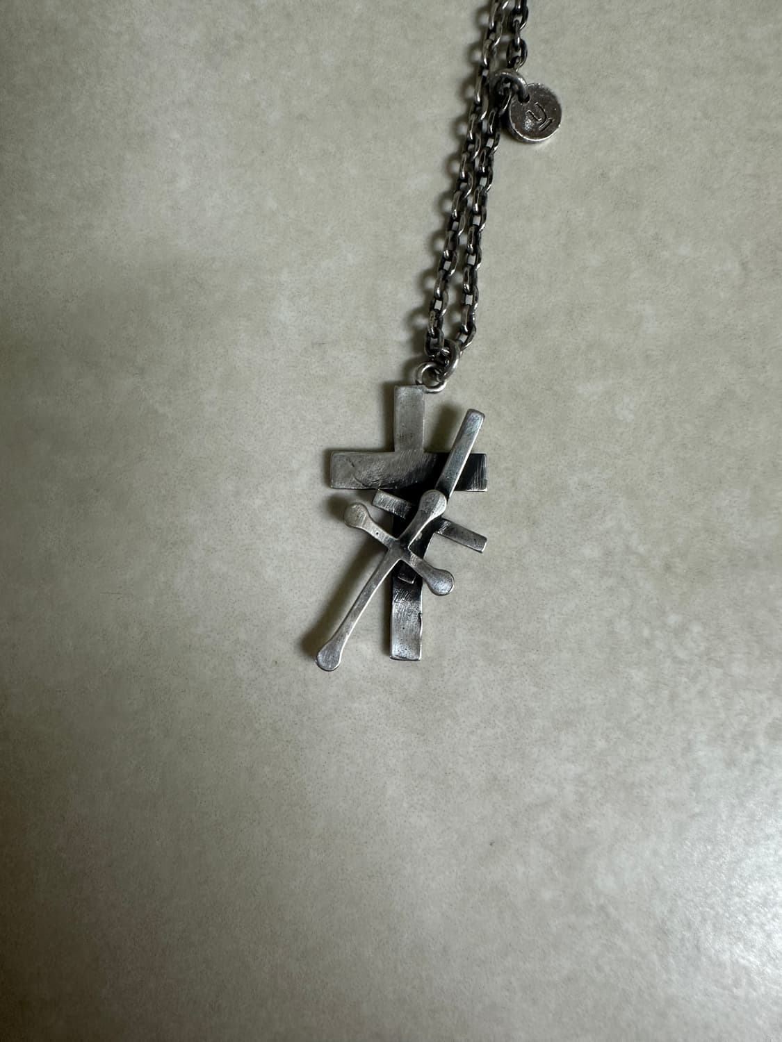 언더커버 2002 아카이브 크로스 십자가 실버 목걸이 상품이미지2