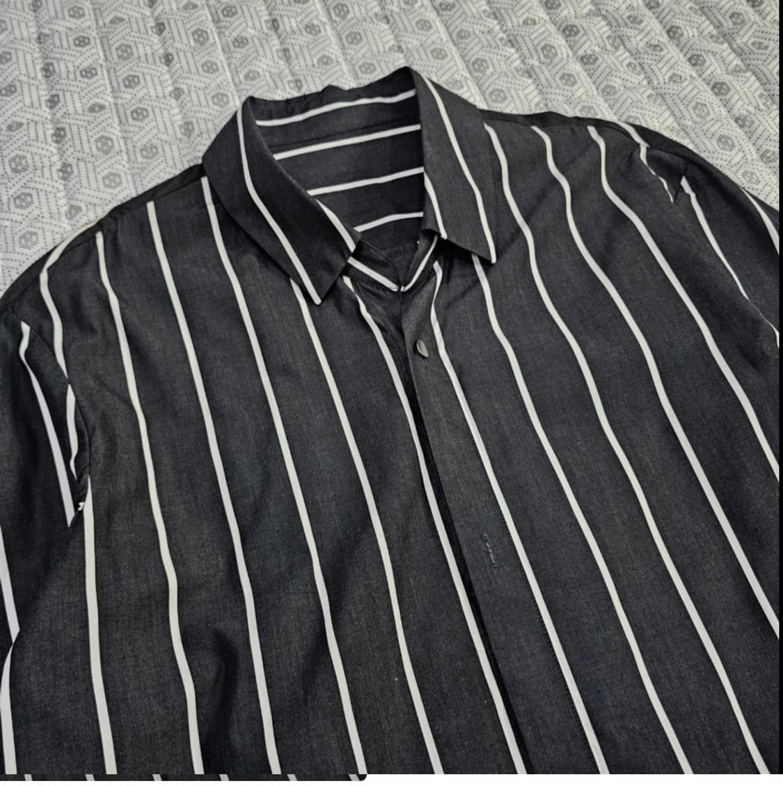 한섬 시스템 SYSTEM 오버핏 스트라이프 셔츠 100~105 상품이미지2