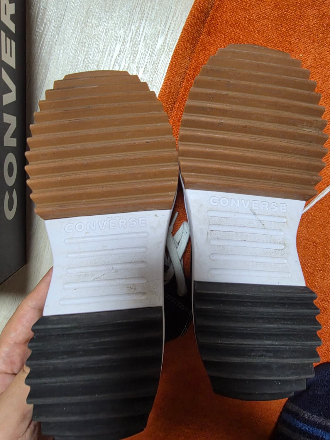 컨버스 런스타 하이크 하이 블랙 화이트 블랙 260 상품이미지5