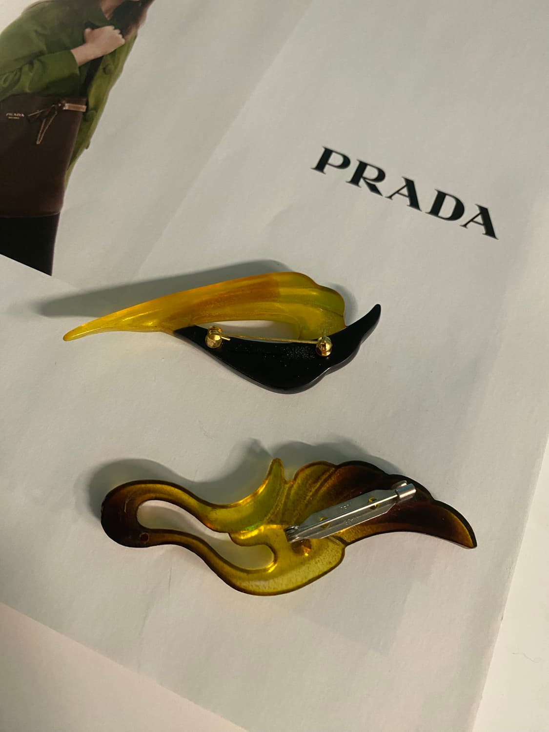 앰버색상 빈티지 브로치 2개  상품이미지3