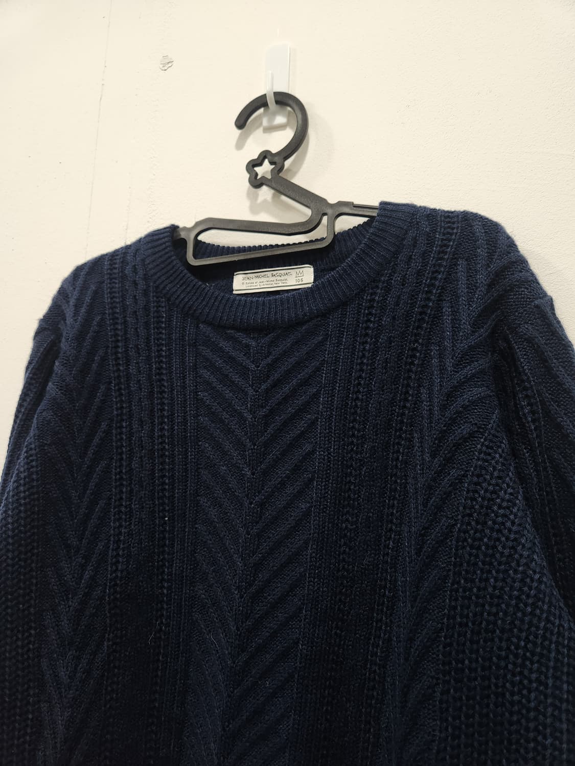 장 미셸 바스키아 네이비 케이블 니트 스웨터 남성 105사이즈 상품이미지2