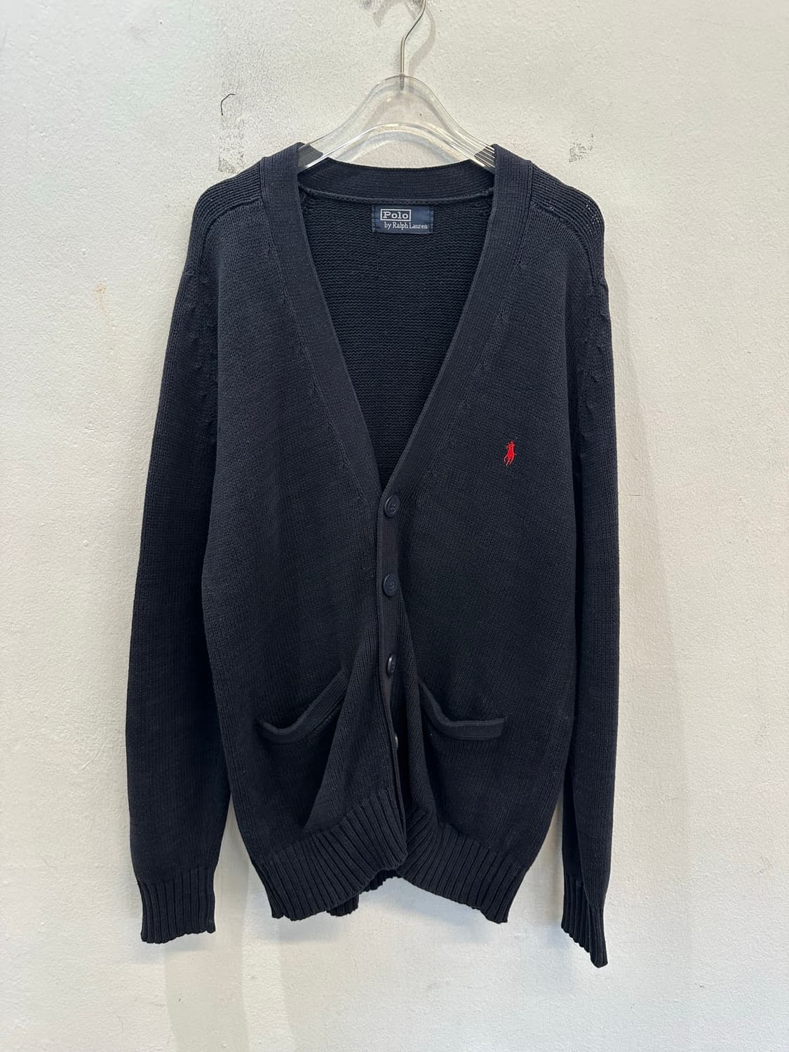 Polo cardigan navy 상품이미지1