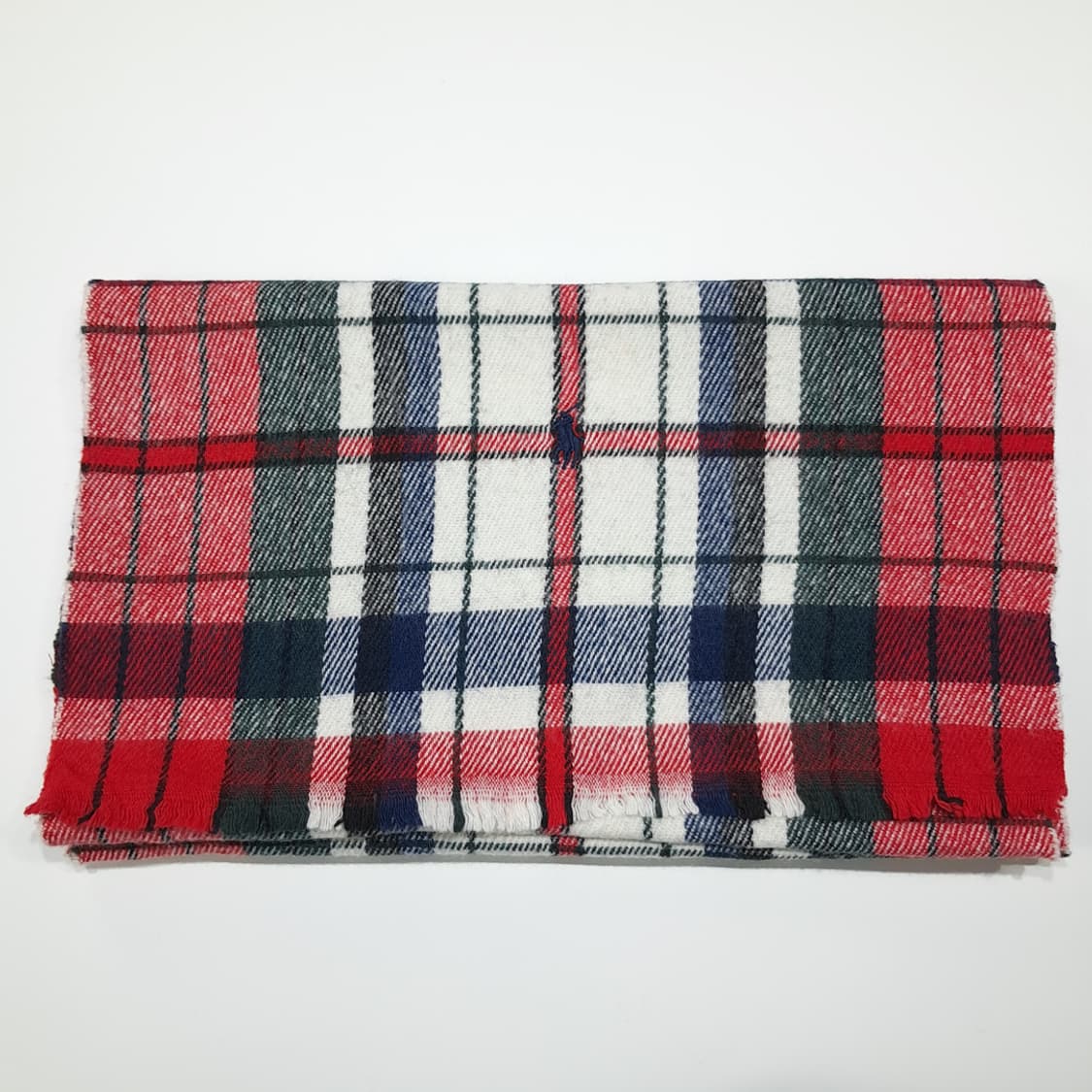 MX641 폴로 00s 울캐시미어앙고라 타탄체크 레드 머플러 목도리 상품이미지7