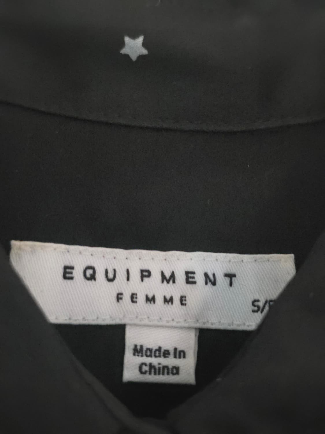 이큅먼트 EQUIPMENT 별패턴 블랙 셔츠 S (55~66) 루즈핏 상품이미지5