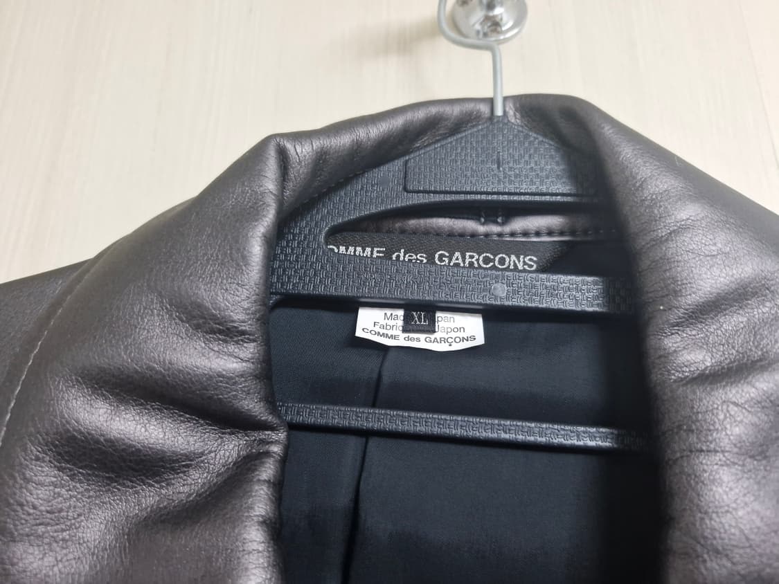꼼데가르송옴므 비대칭 레더 자켓 xl 상품이미지2