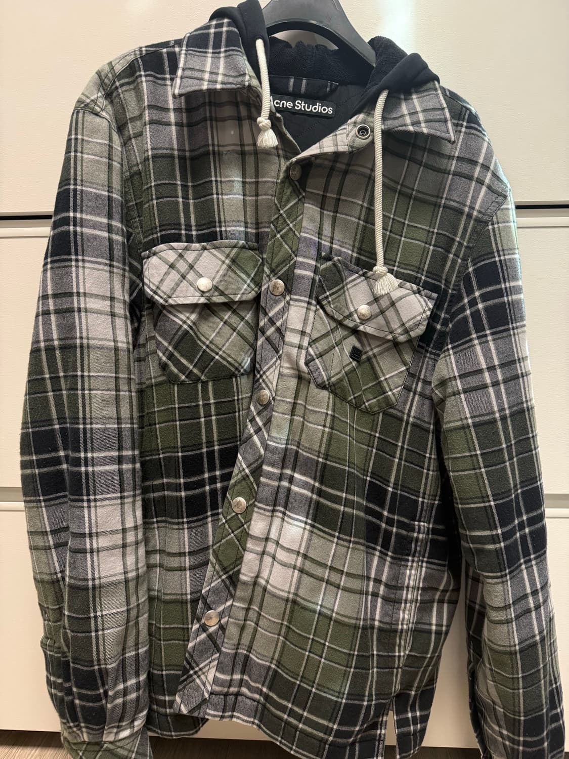 아크네 스튜디오 체크 후드자켓 xs 상품이미지4