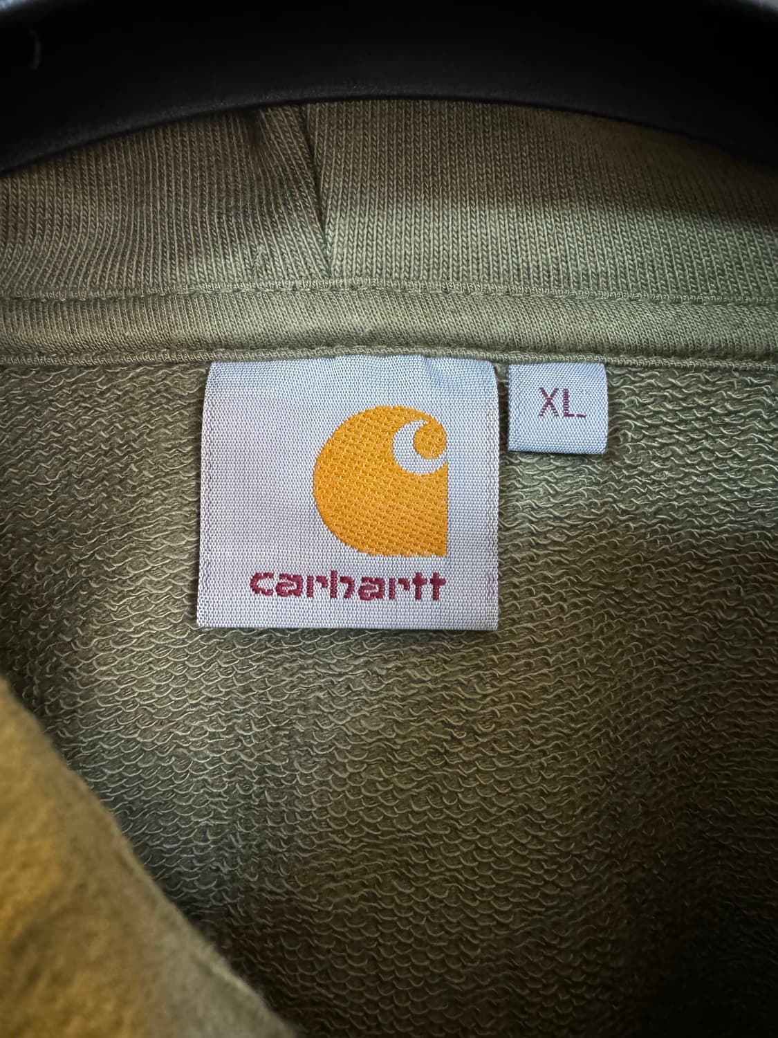 [XL]칼하트wip 프린팅 코튼 후드티 카키 상품이미지3