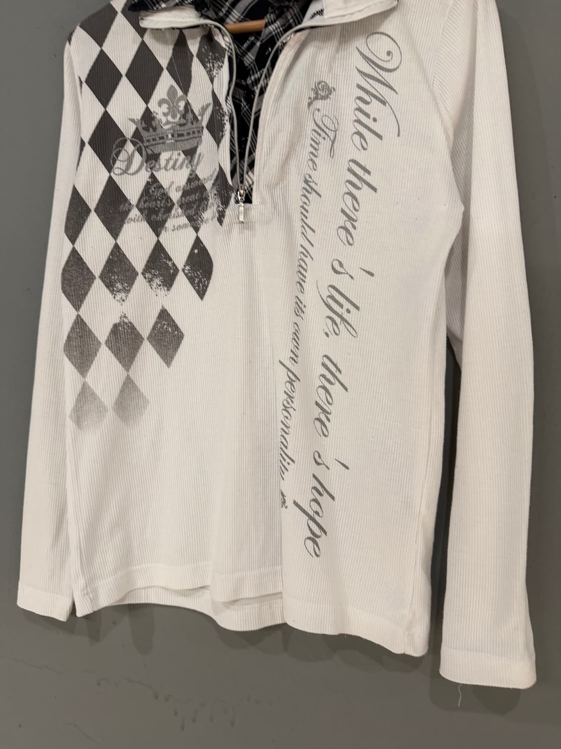 layered collar detail printing sleeve 상품이미지8