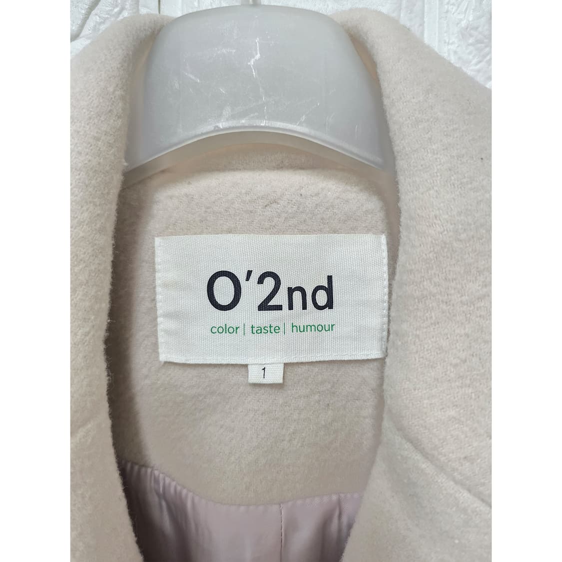 택포// M 한섬 오즈세컨 연핑크 모혼방 겨울 코트 상품이미지2