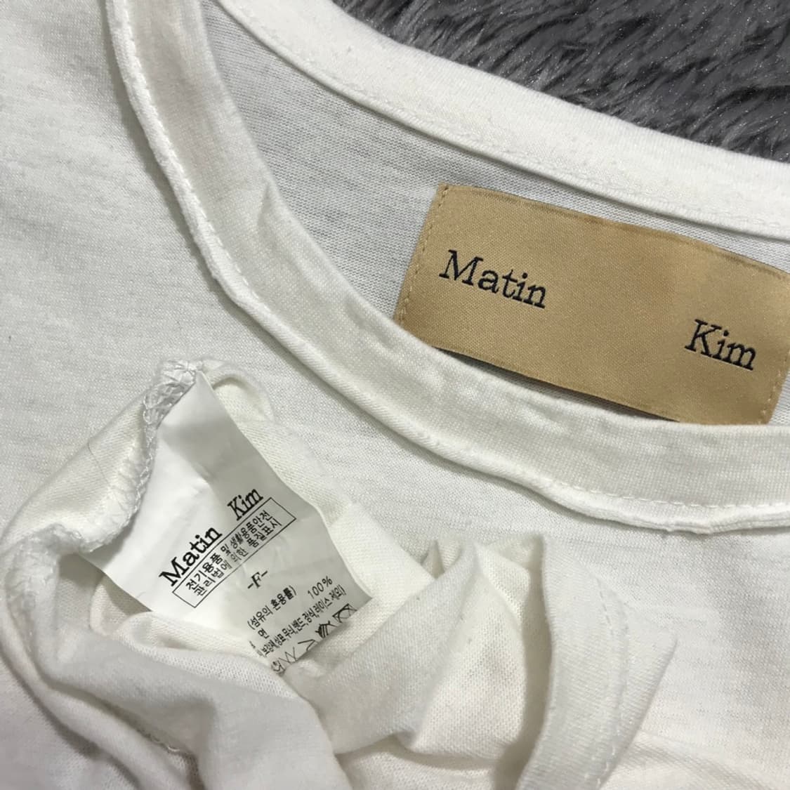 [[여성 F, A급] 마뗑킴(Matin Kim) 크롭 반팔티셔츠@289 상품이미지4
