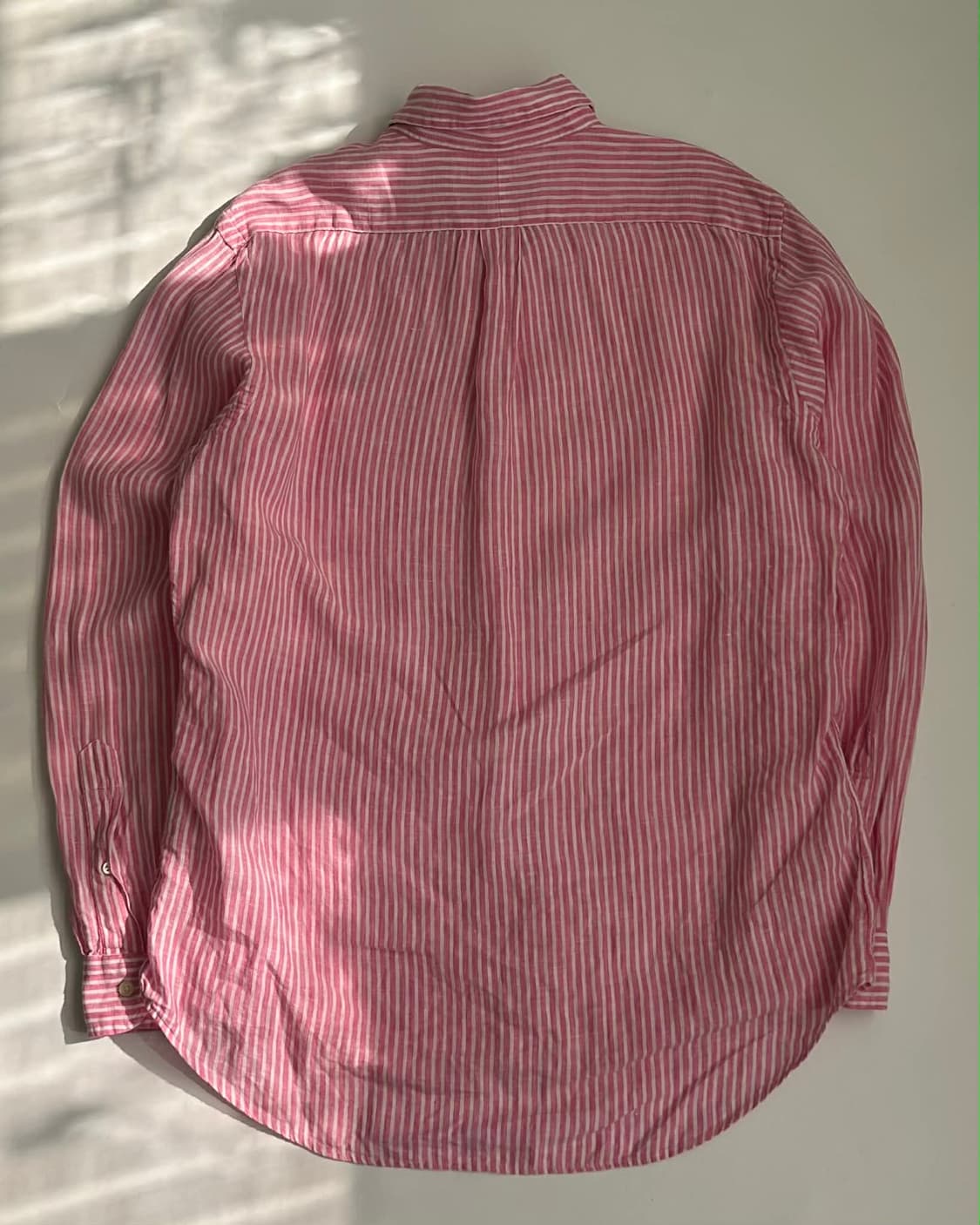 [M] 폴로 랄프로렌 핑크 스트라이프 린넨 셔츠 클래식핏 상품이미지2