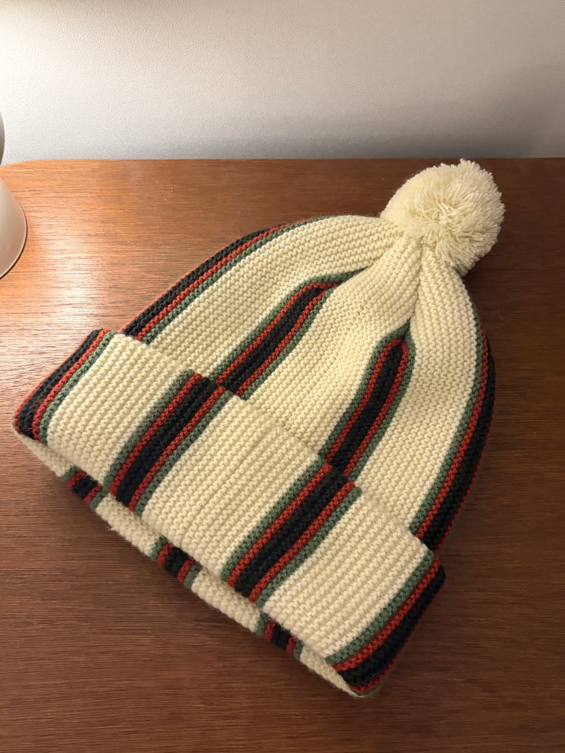 스투시 Stussy 스트라이프 폼 비니 에크루 방울비니 상품이미지3