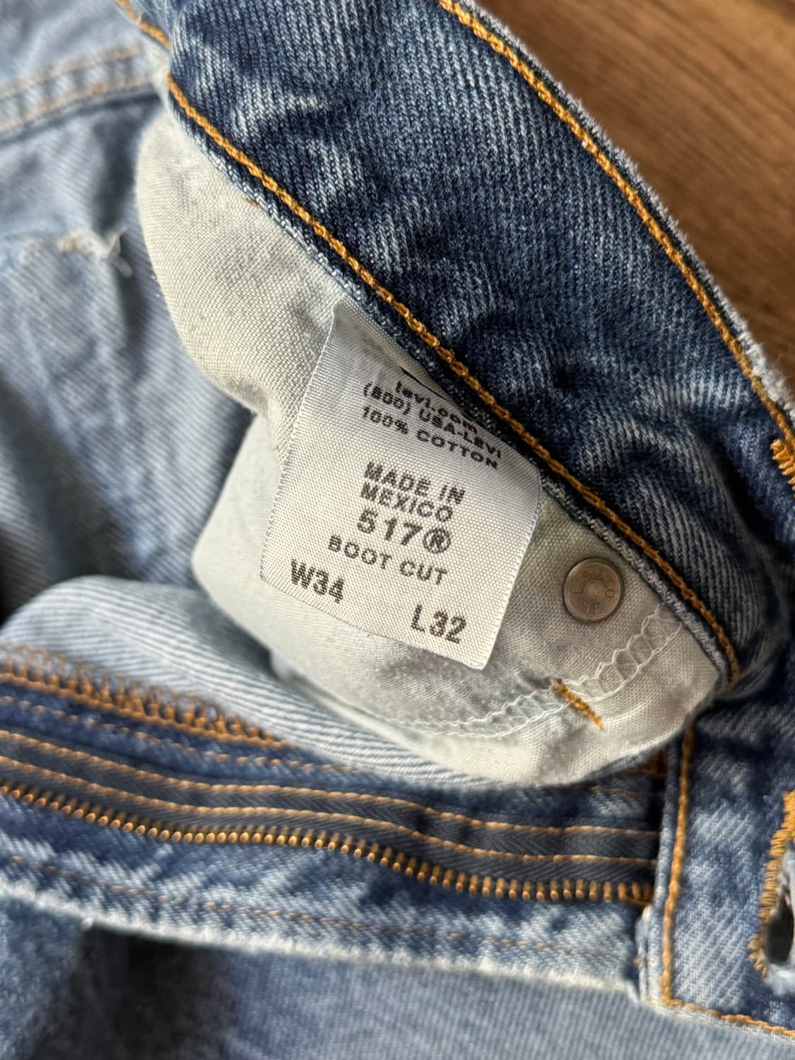 [34]00's 리바이스 517 멕시코제 빈티지 워싱 플레어진 F55 상품이미지6