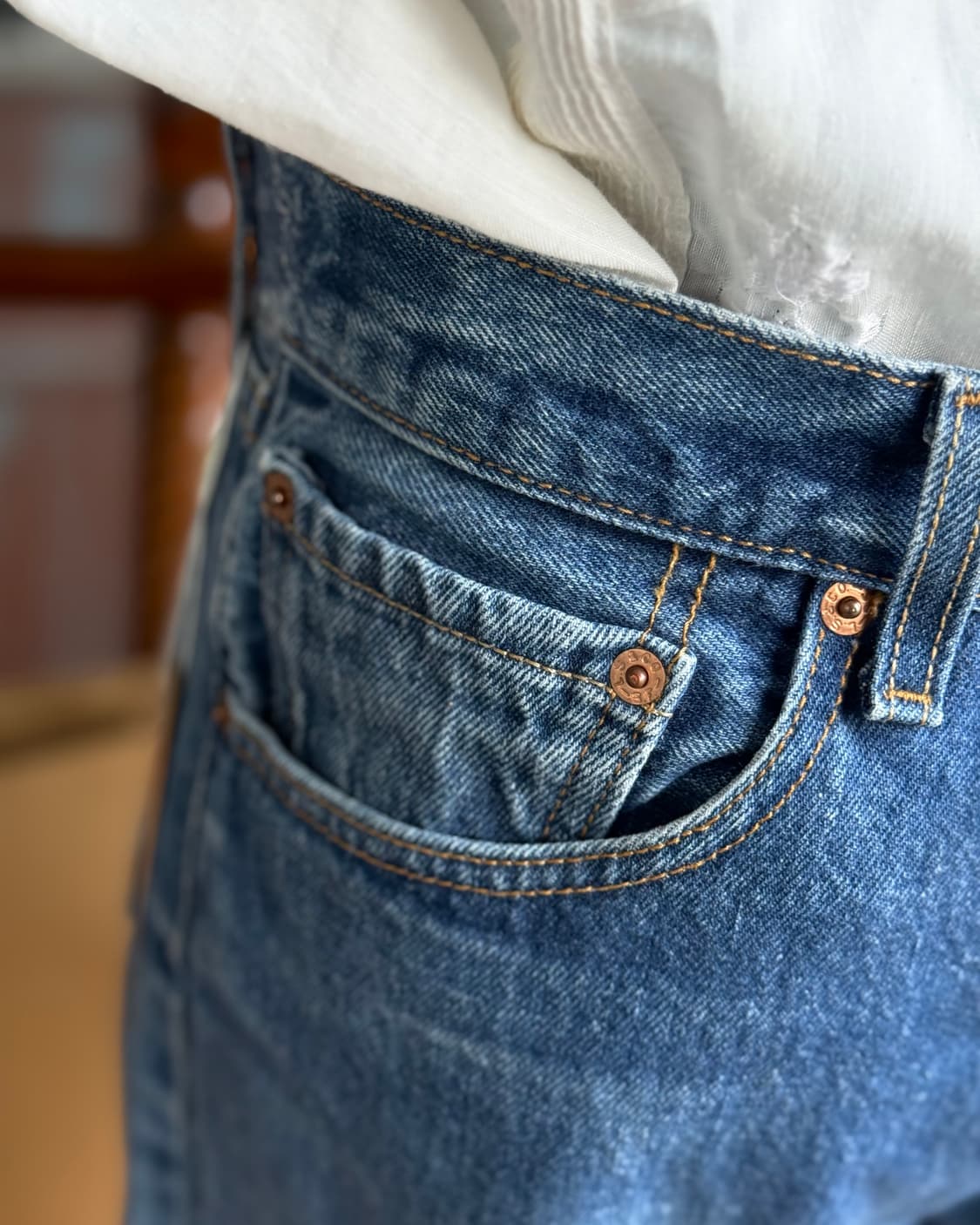 00‘s 리바이스 501 스트레이트핏 데님 팬츠 35 상품이미지8