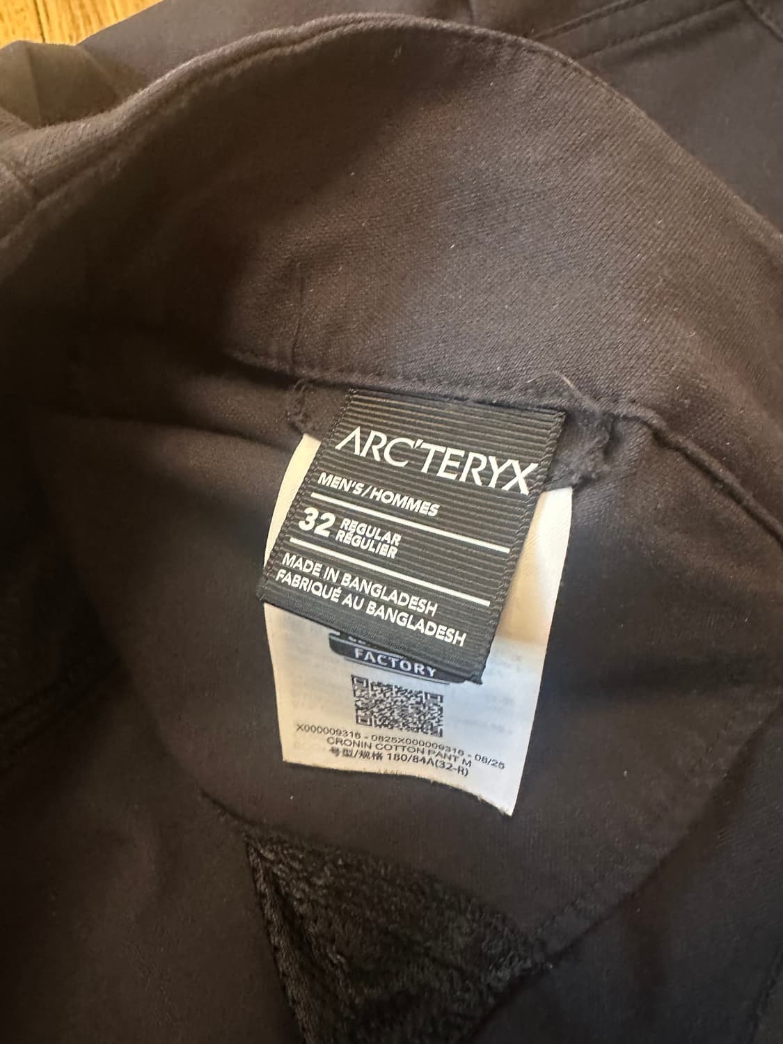 아크테릭스 크로닌 커튼 팬츠 32 R 블랙 상품이미지4