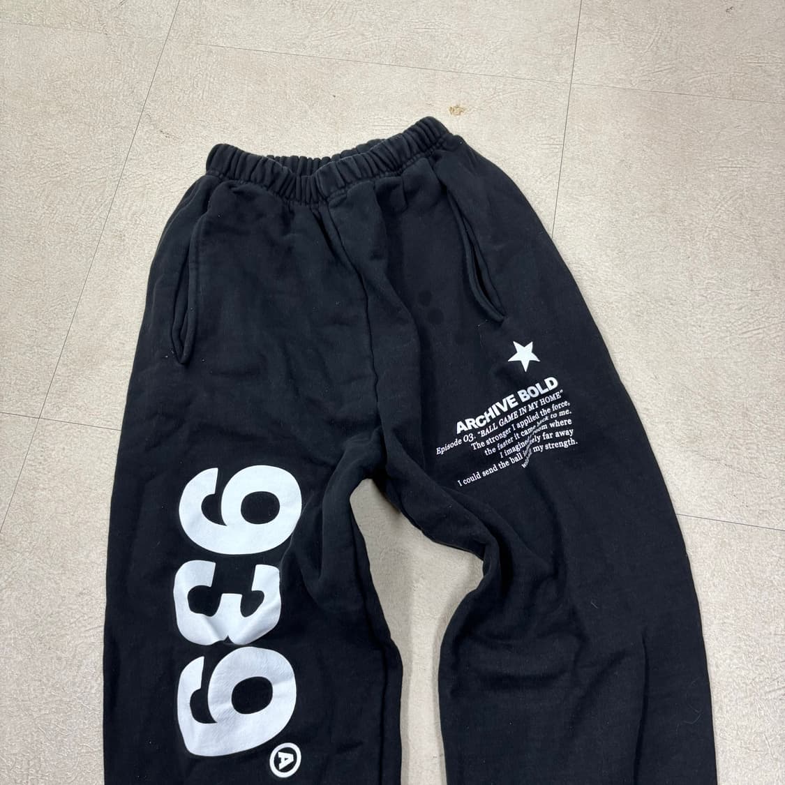 아카이브볼드 939 블랙 스웻 팬츠 상품이미지2
