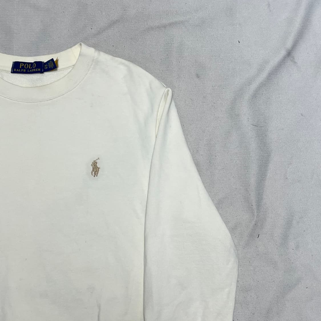 XS 폴로랄프로렌 아이보리 포니 화이트 맨투맨 상품이미지1