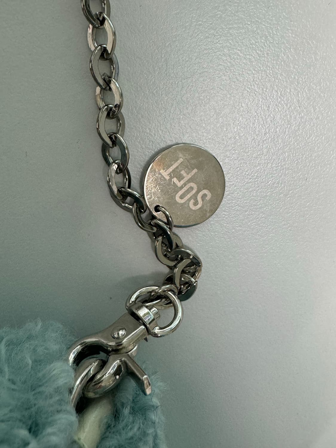 소프트서울 하늘색 뽀글이 퍼 숄더/크로스백 상품이미지2