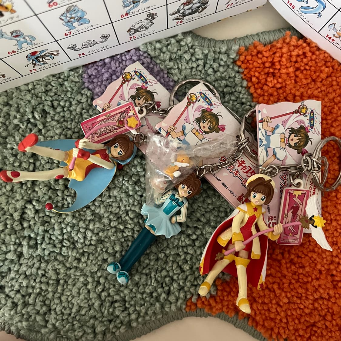 카드캡터체리 카드캡터사쿠라 키링 키홀더 3종 상품이미지1