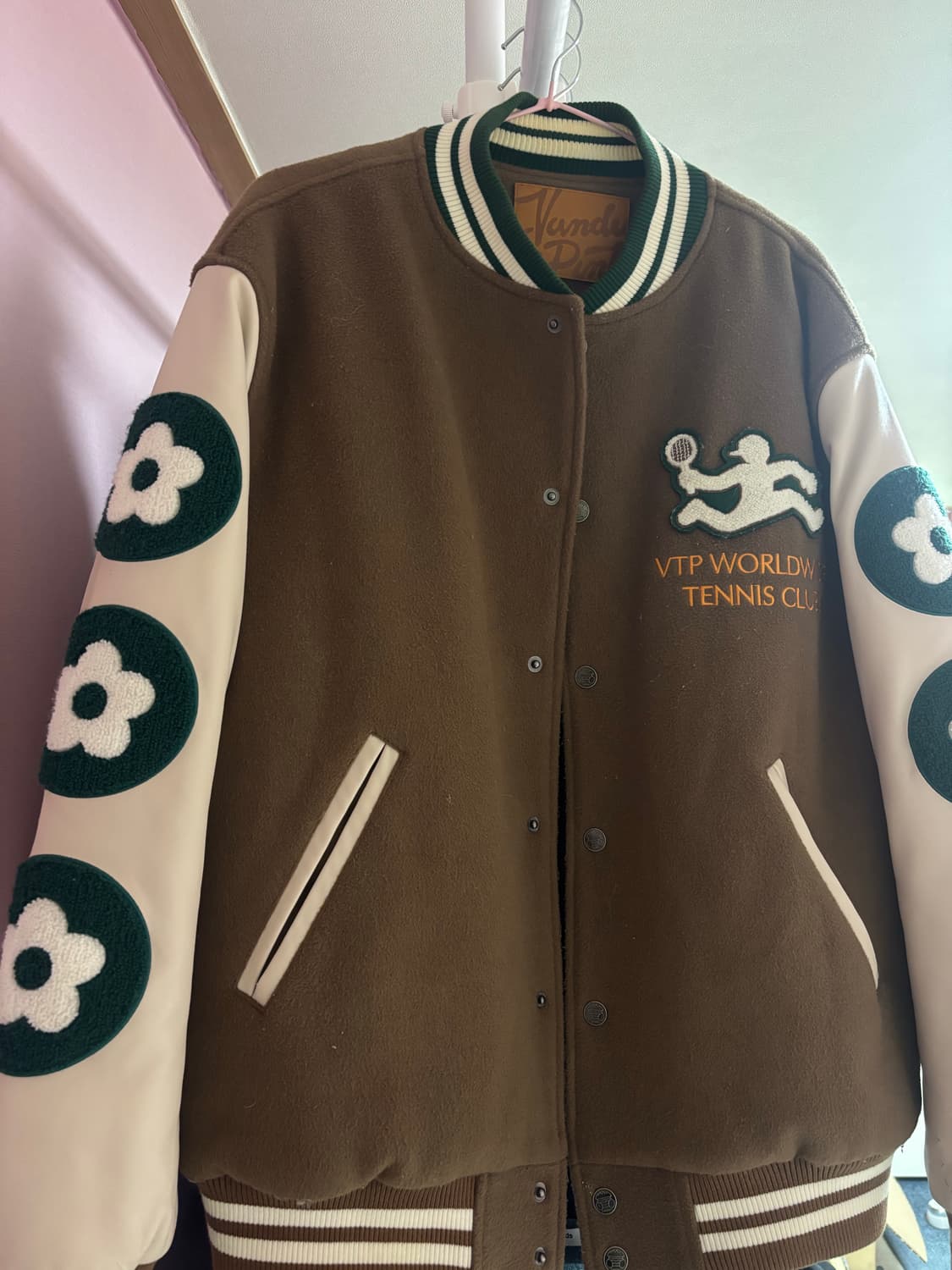 Msize 반디더핑크 테니스 바시티 자켓 상품이미지1