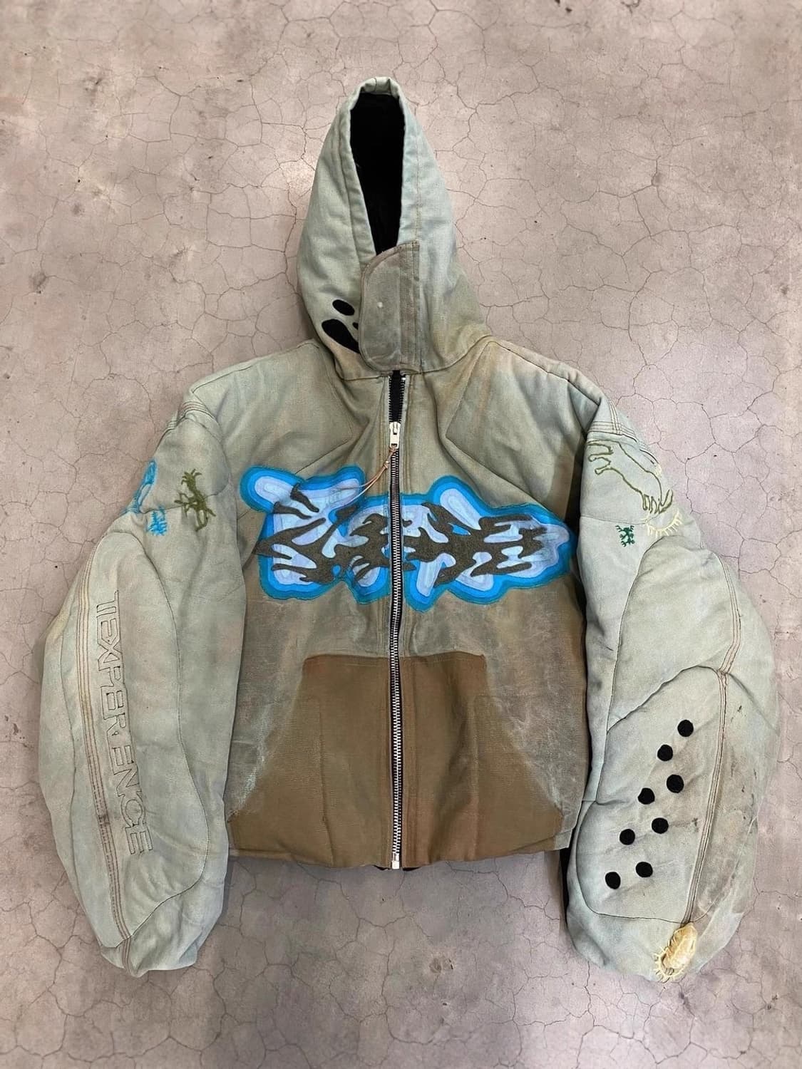 루크자켓 빈티지 컬러 후드봄버  상품이미지4