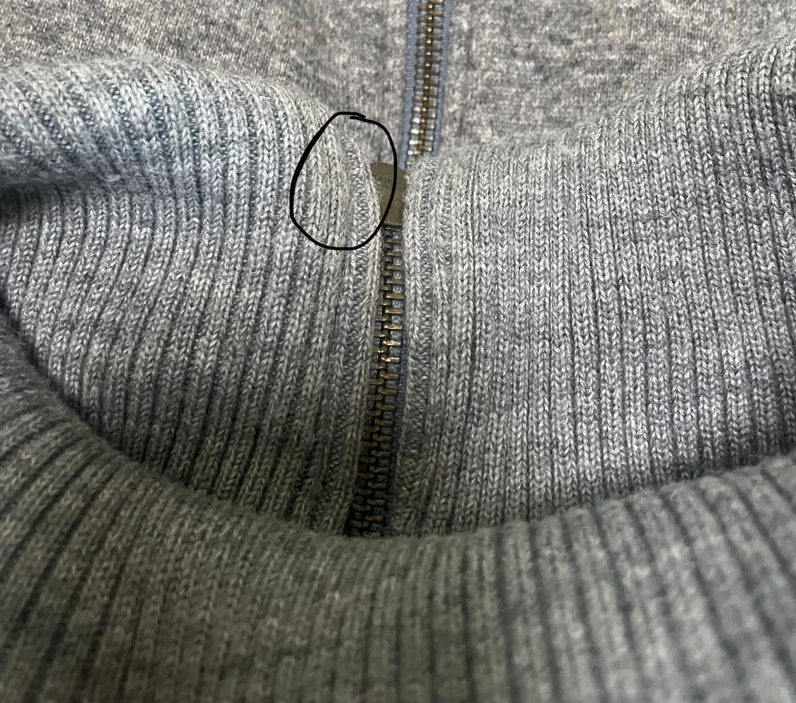 히스테릭 글래머 그레이 스웨터 기모 집업 상품이미지7