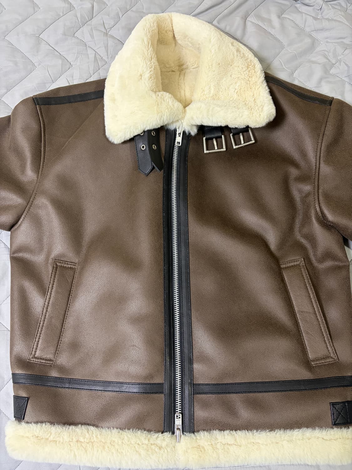 [도프제이슨] 도프제이슨 하이넥 레더 무톤 자켓 BROWN 갈색 상품이미지6