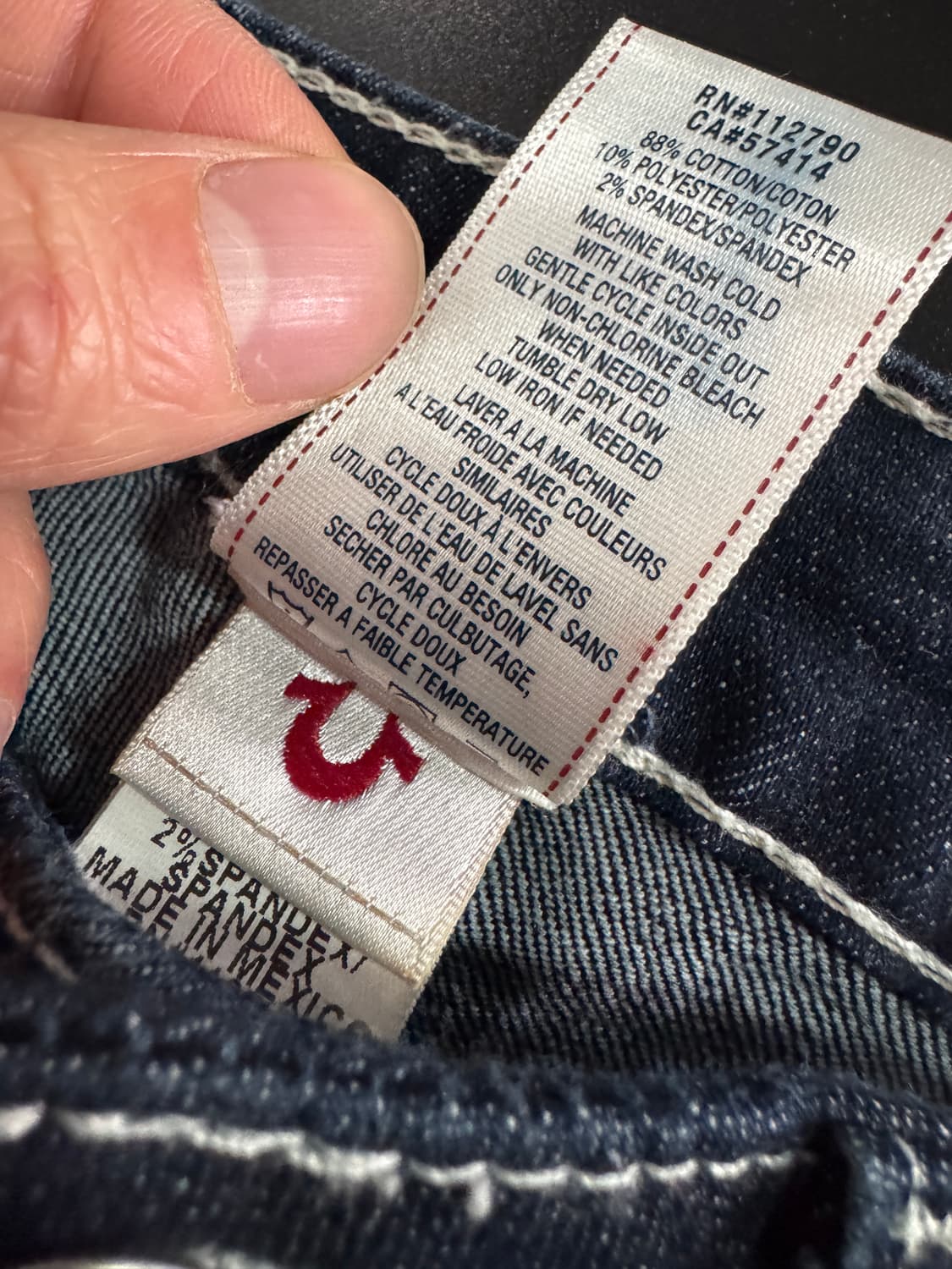 정품!! 여성 트루릴리전 월드투어 스판 데님팬츠 29.9인치 상품이미지4