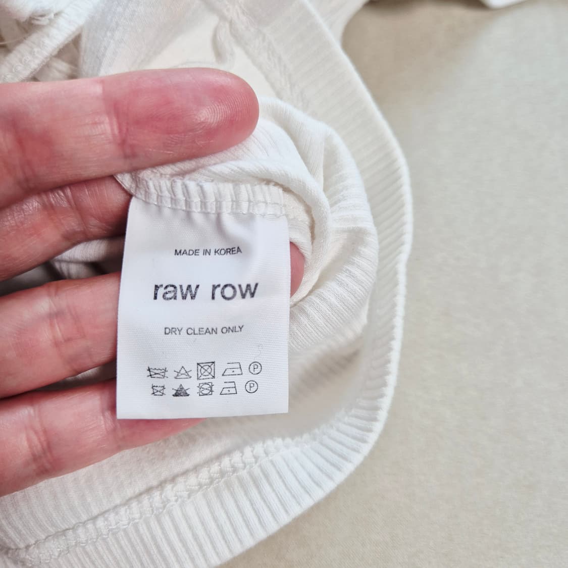[F]raw row 화이트 레이스업 크롭 반팔 상품이미지4