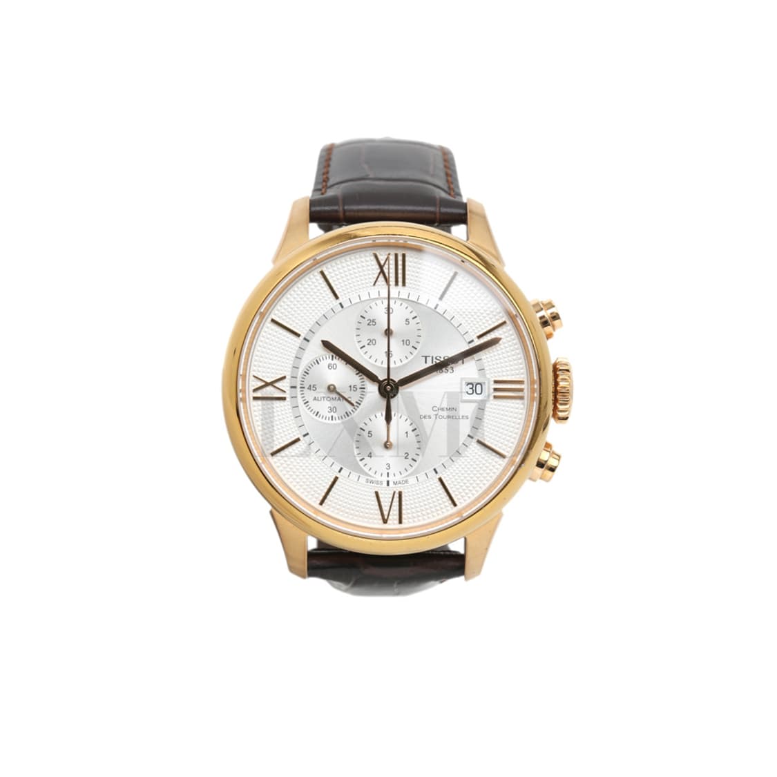 티쏘 슈망 데 뚜렐 크로노그래프 금장 워치 가죽시계 T099427A 상품이미지4