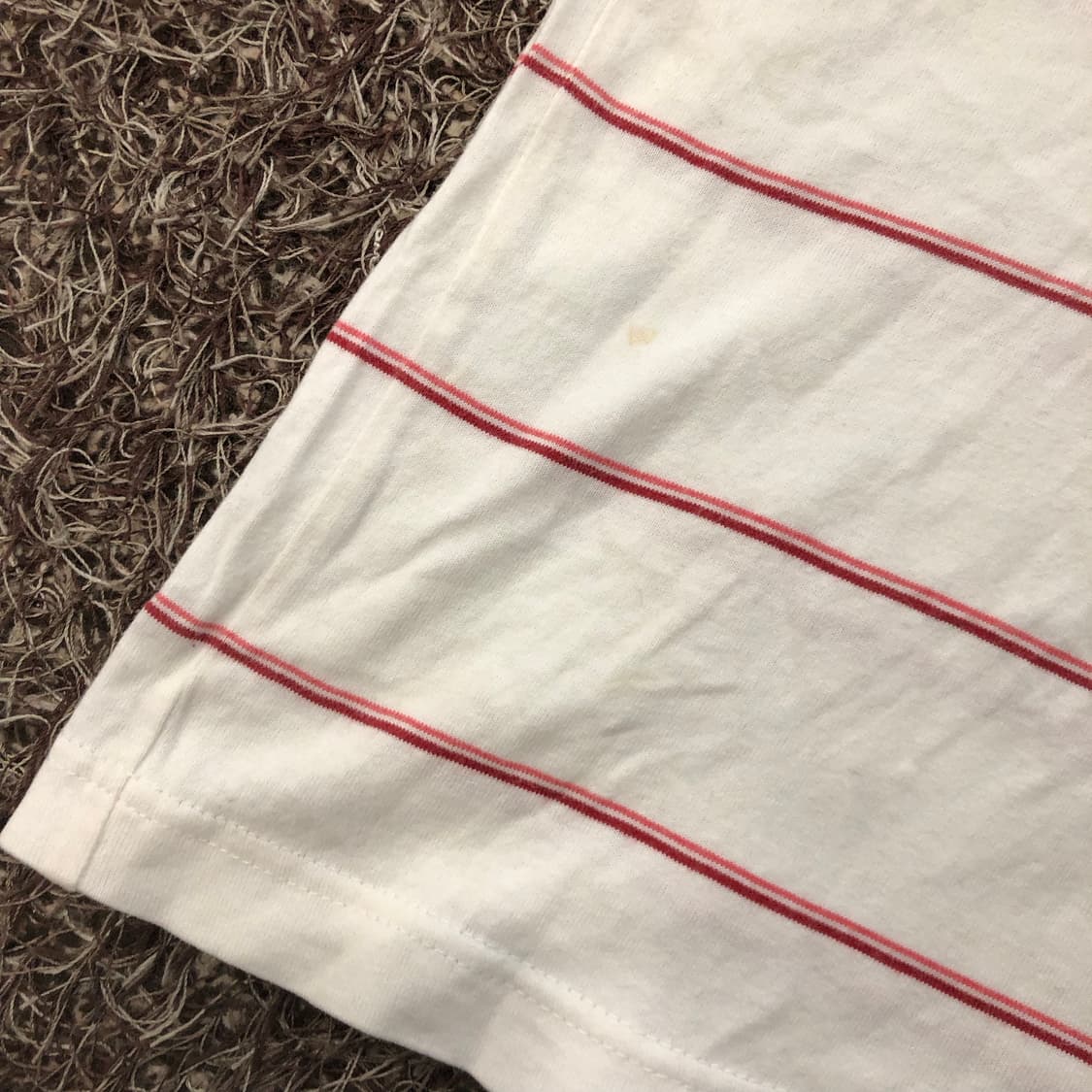 버버리 블랙라벨 핑크 스트라이프 카라 반팔 티셔츠 상품이미지3