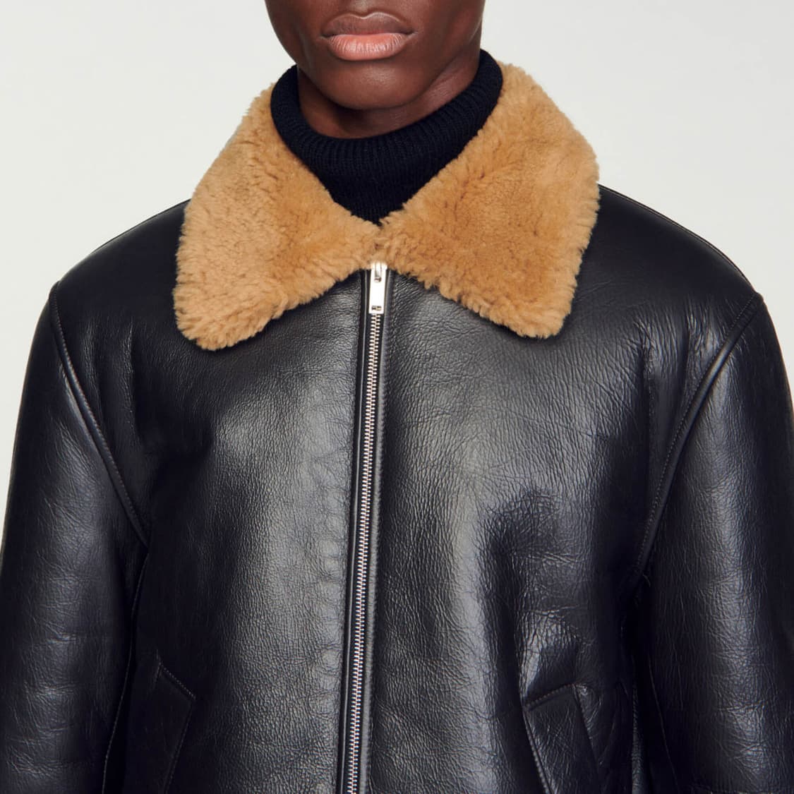 (새상품) 산드로 옴므 남성 시어링 무스탕 자켓 상품이미지2