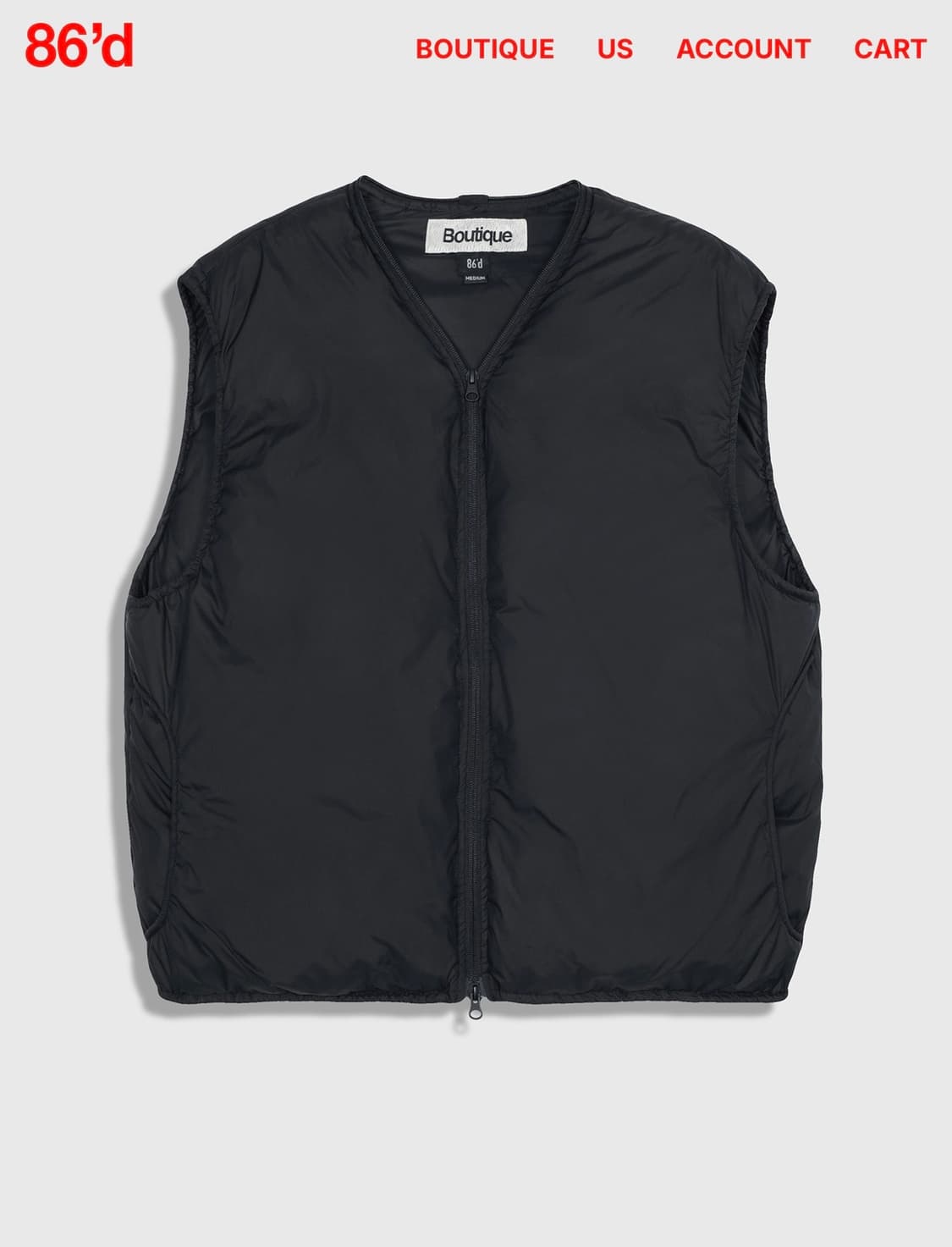 86d 다운 베스트 블랙 M 상품이미지3