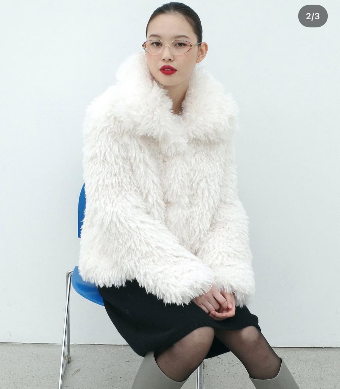 PONYTAIL 퍼 자켓 milk 상품이미지2