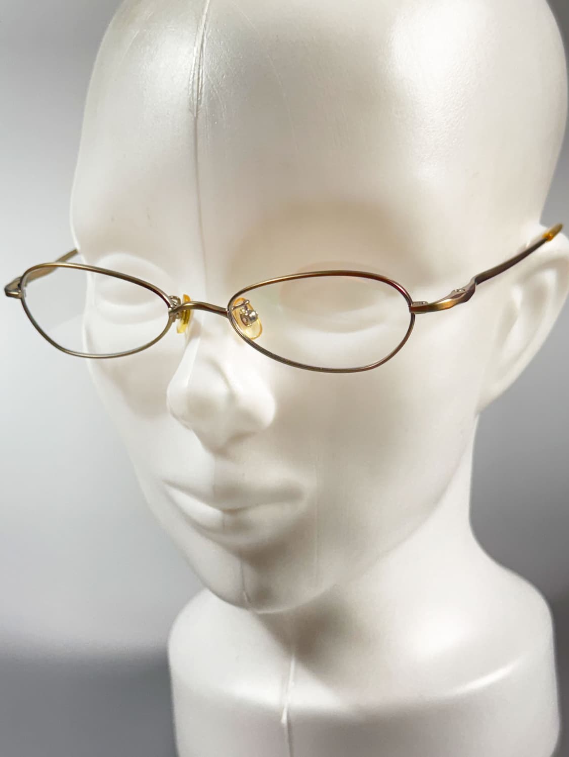 90s 골드 슬림 오벌 프레임 빈티지 안경 상품이미지8