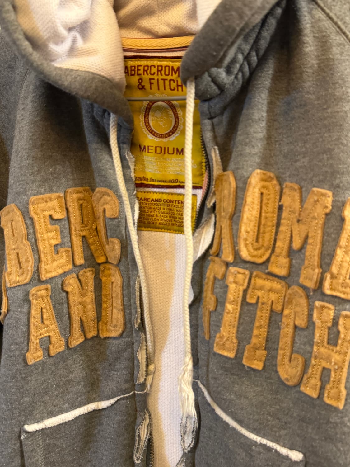 아베크롬비 희귀 데미지 후드집업 상품이미지4