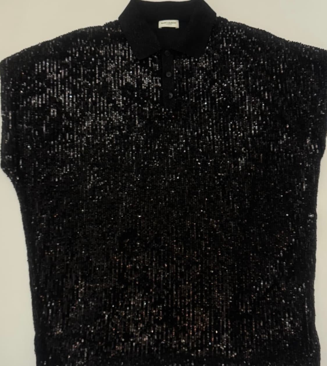 Saint Laurent mens Sequins S/S Polo Shir 상품이미지4