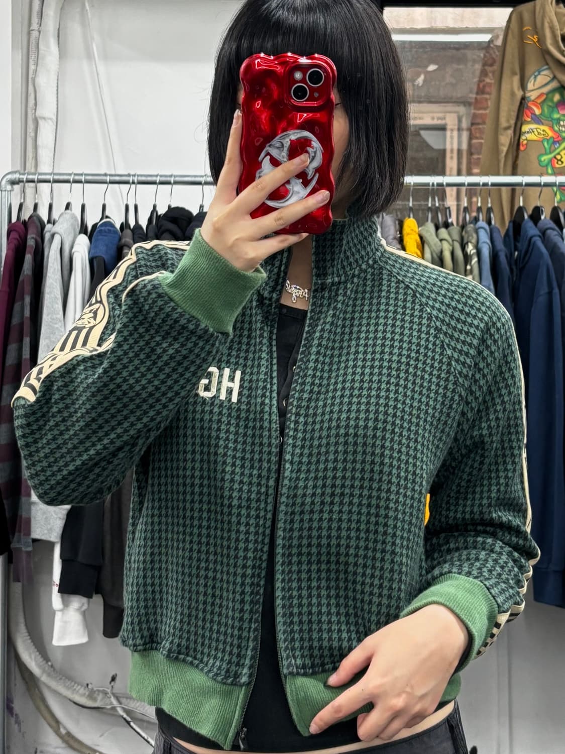 히스테릭 글래머 하우드투스 트랙 자켓 그린 상품이미지2