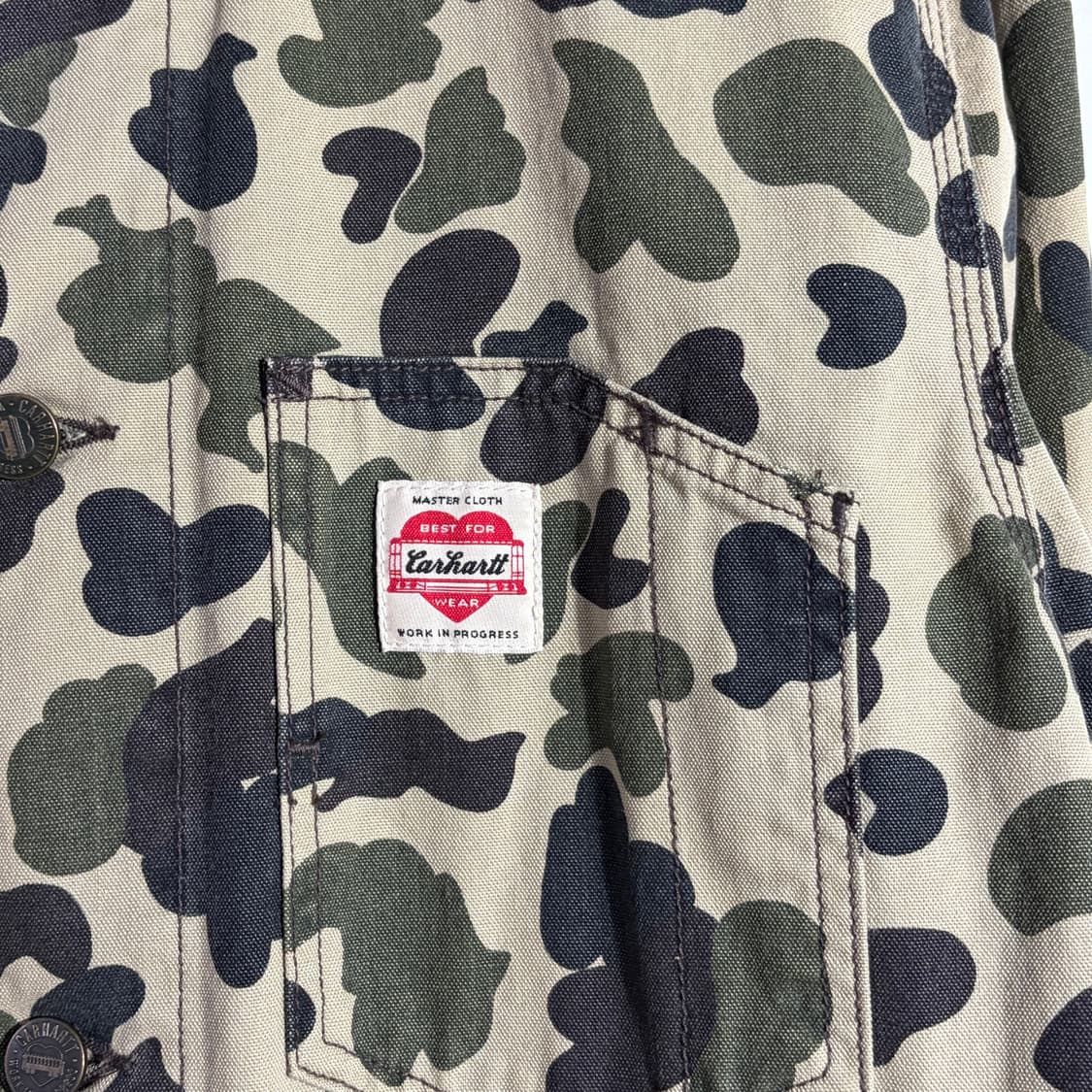 2010 칼하트 마스터클로스  빈티지 카모 워크 자켓 상품이미지2