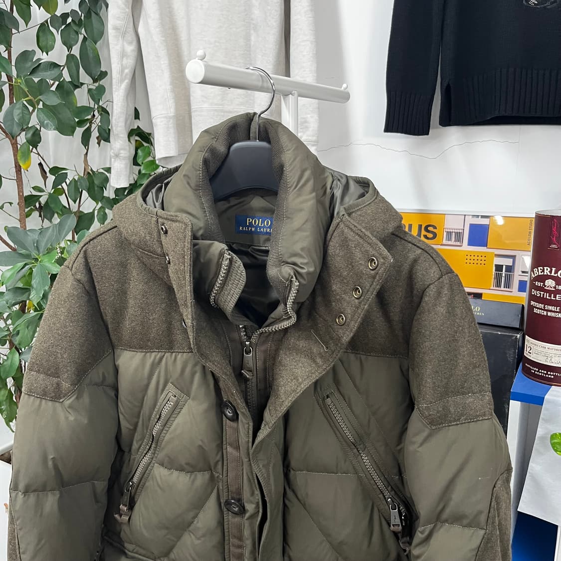 폴로랄프로렌 밀리터리 울믹스 덕다운 패딩점퍼 L 상품이미지2