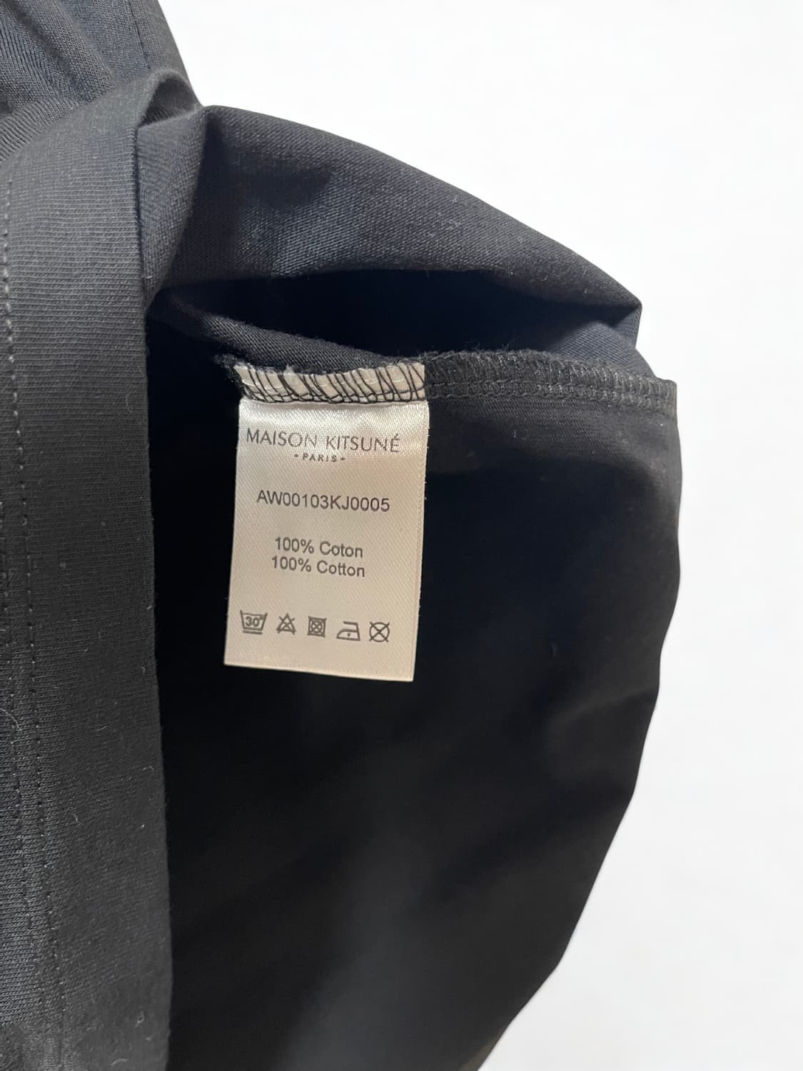 메종키츠네 블랙 반팔 티셔츠 XXL 상품이미지2