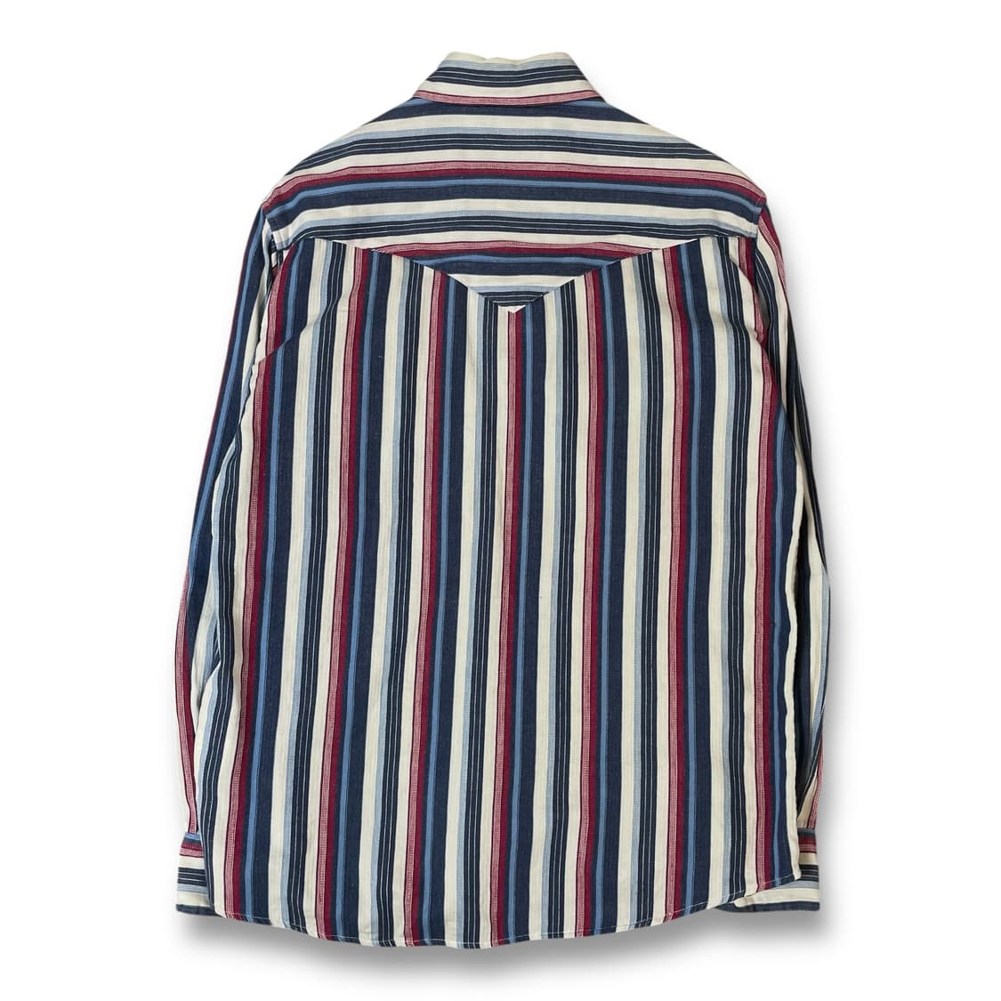 리버티벨 블루 레드 스트라이프 투포켓 긴팔 셔츠 M 상품이미지2