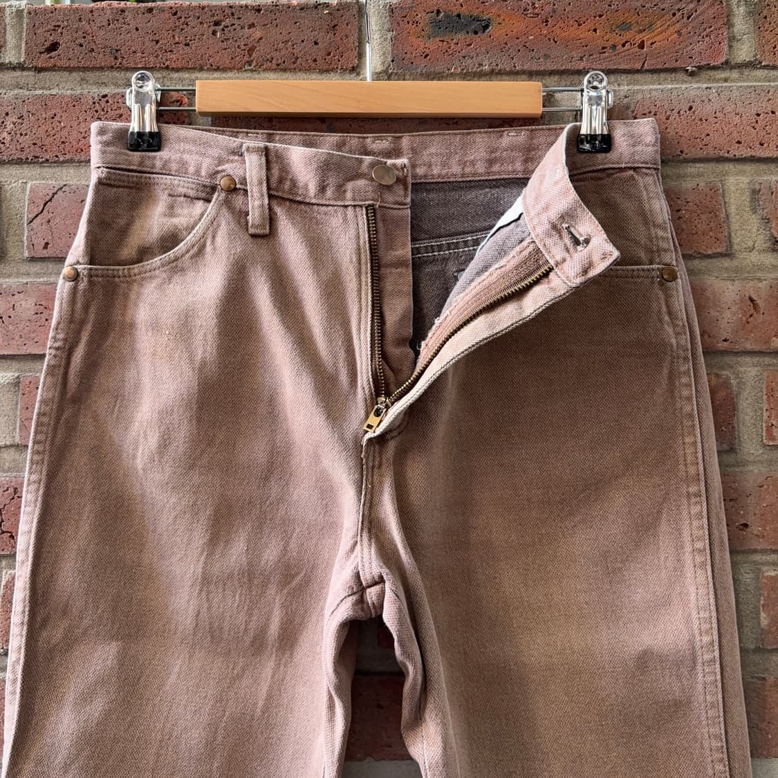 90s USA 랭글러 Wrangler 브라운 데님 팬츠 상품이미지3