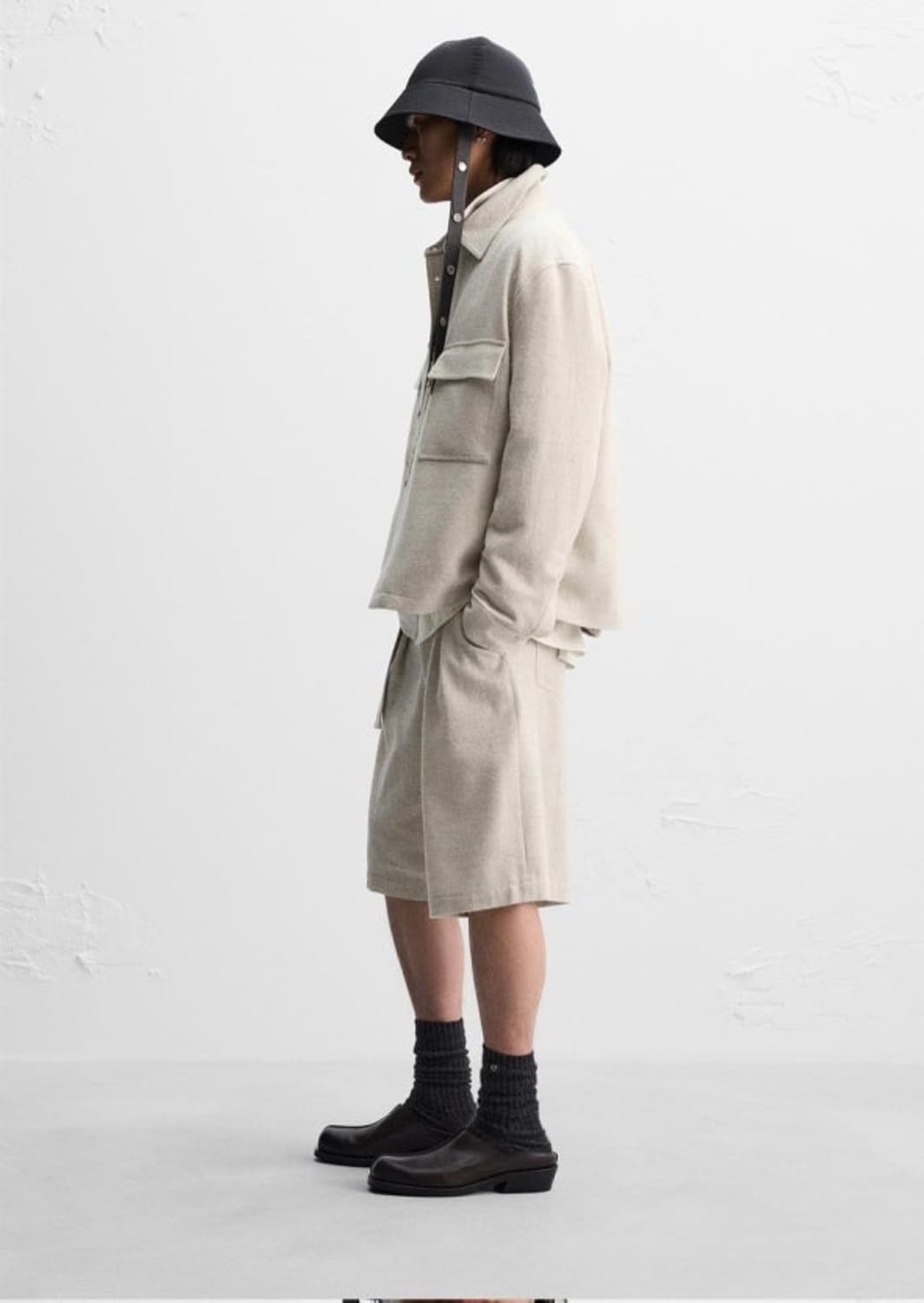 자라 나누시카 벨티드 버뮤다 쇼츠 에크루 상품이미지2