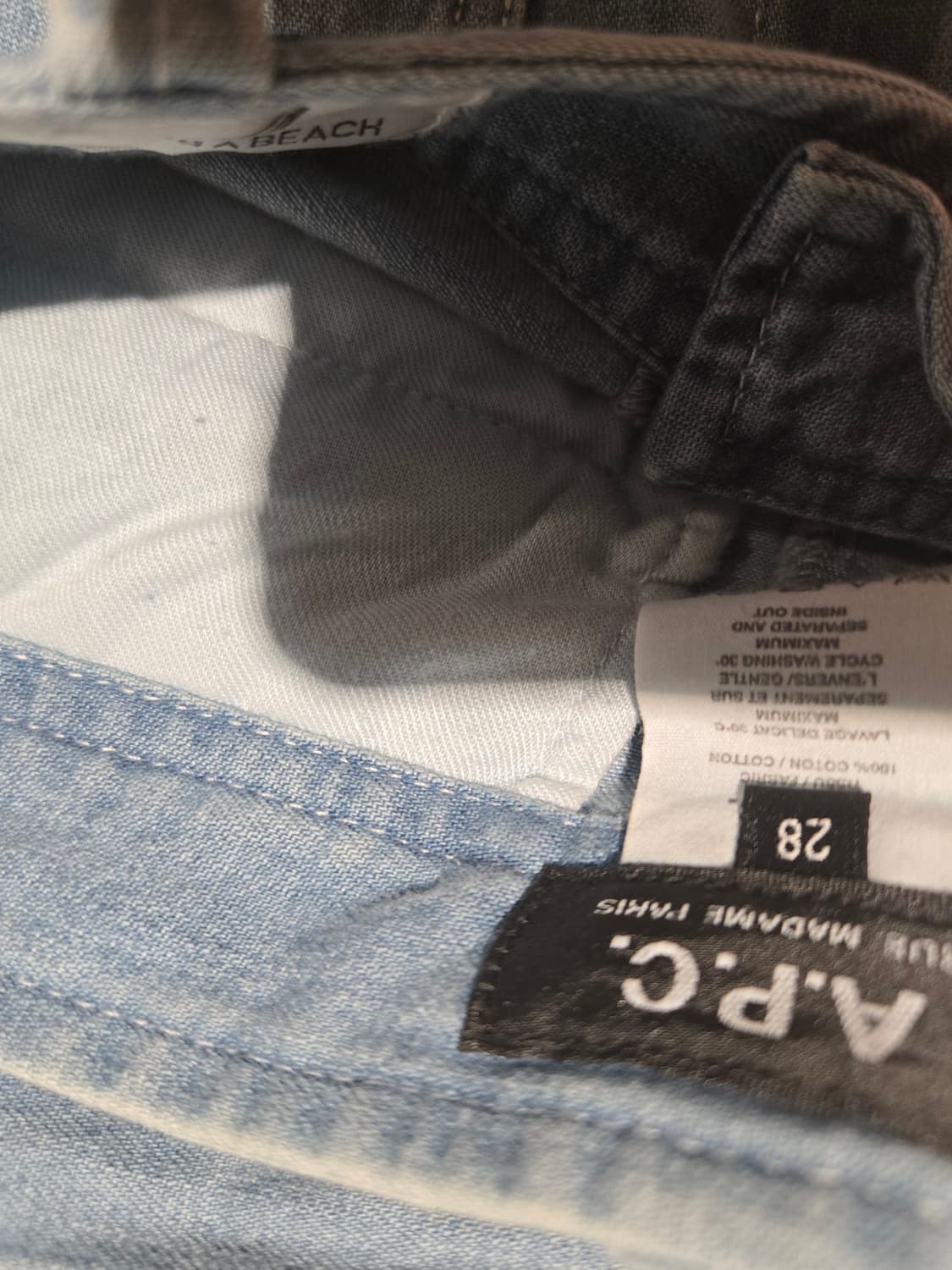 A.P.C. 와이드 데님 팬츠 28 상품이미지5