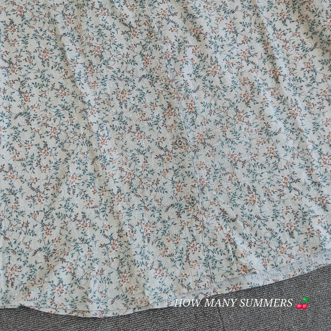 ​빈티지 잔꽃무늬 코튼 100% 블라우스 상품이미지5