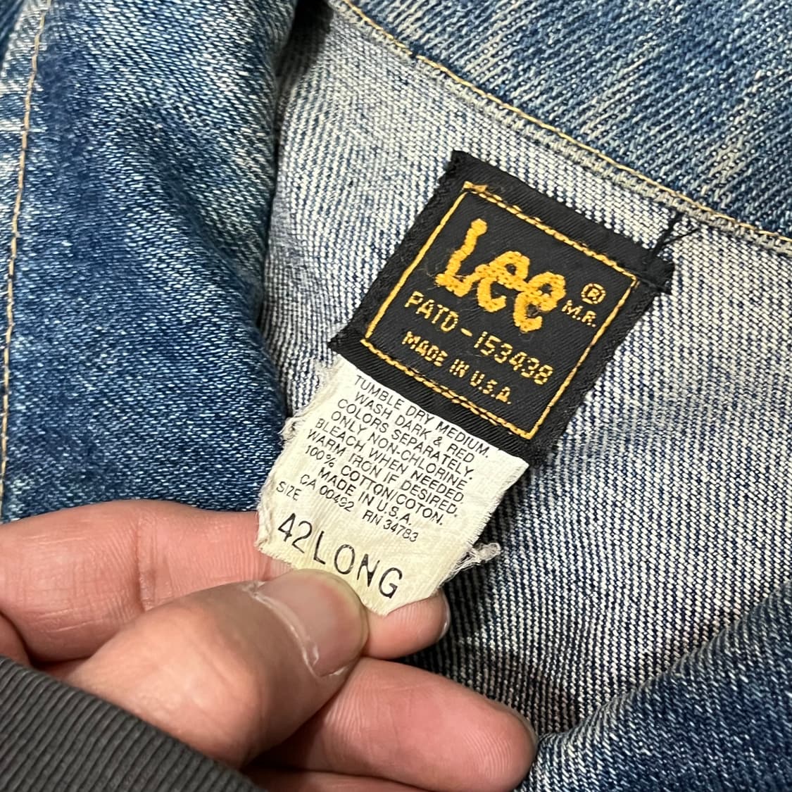  90s 리 데님 트러커 자켓 y15697 상품이미지7