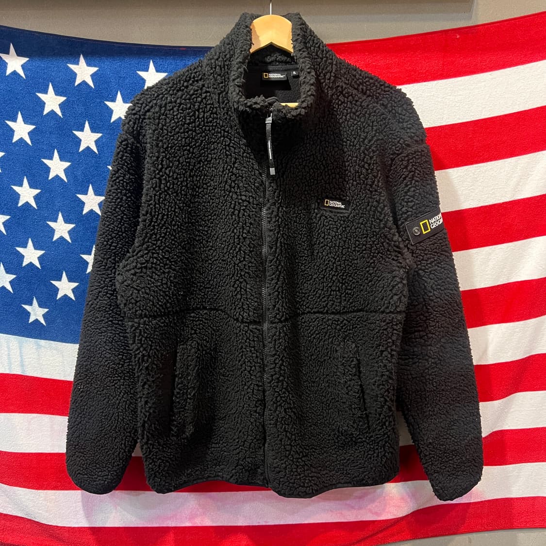 네셔널 지오그래픽 뽀글이 플리스 집업 상품이미지1